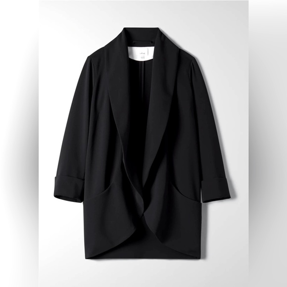Aritzia Wilfred Chevalier Blazer Jacket Black 0 XS XXS - Picture 1 of 12